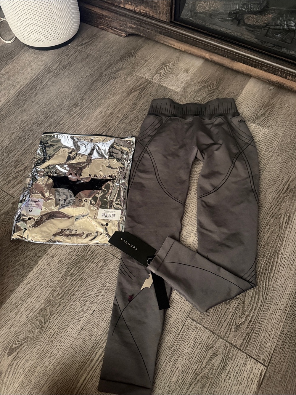 YoungLA charcoal Leggings with Stitch Detailing